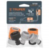 JUEGO DE 2 ACOPLES RAPIDOS ENTRADA 3/4'' TRUPER CLICK-SET