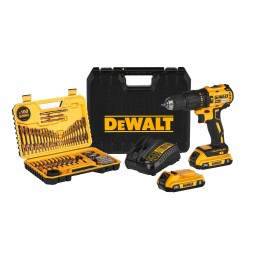 TALADRO PERCUTOR 1/2 2 BATERIAS 100 PZS DEWALT DCD7781S2A-B3