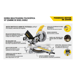 SIERRA INGLETEADORA TELESCOPICA  2000W STANLEY SM181-B3