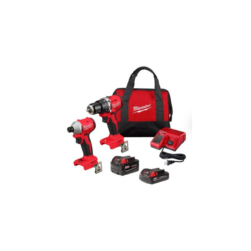 KIT MILWAUKEE TALADRO Y ATORNILLADOR DE IMPACTO 3693-22CX