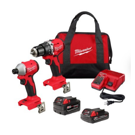 KIT MILWAUKEE TALADRO Y ATORNILLADOR DE IMPACTO 3693-22CX