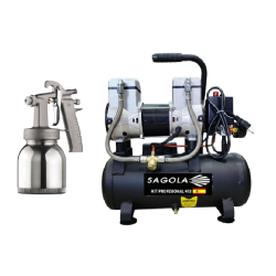 Kit Compresor SAGOLA 1.5 HP + Pistola 472 - KITSAGOLA472