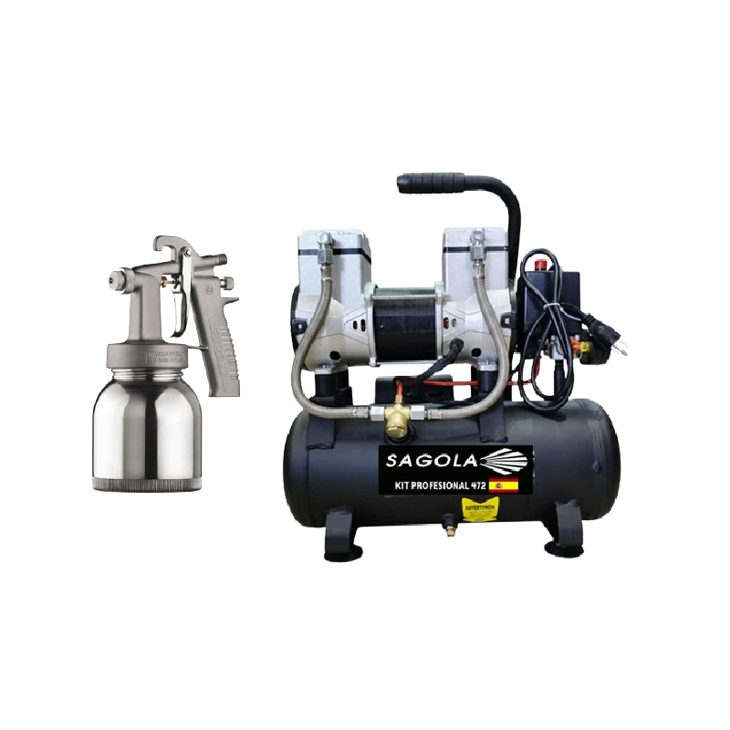 Kit Compresor SAGOLA 1.5 HP + Pistola 472 - KITSAGOLA472