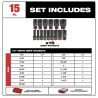 Juego Dados  Impacto 1/2" Metricos Milwaukee 49-66-6802