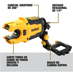 CORTADOR DE TUBOS DE COBRE DEWALT IMPACT CONNECT DWACPRIR
