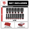 Juego Dados  Impacto 1/2" Metricos Milwaukee 49-66-6802